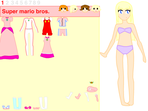 Nintendo girl dress up (WIP)