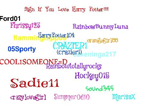 Sign If You Love Harry Potter!!!!!  remix remix remix remix remix remix remix