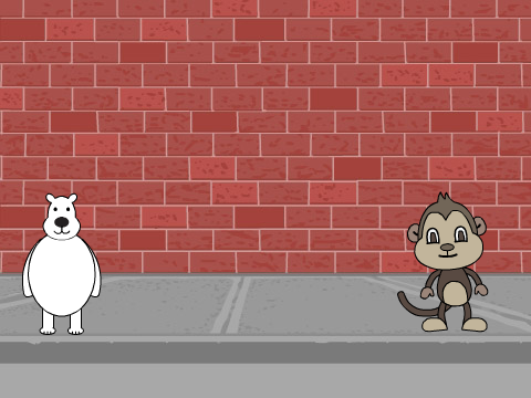monkey and bear