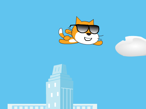 Flying cat
