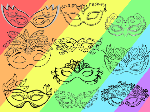 Color your own carnival mask || Add your .... projects