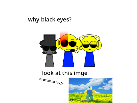Roblox noobs - black eyes?