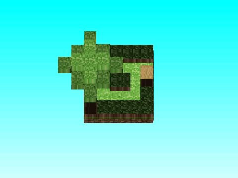 3D minecraft landscape! D