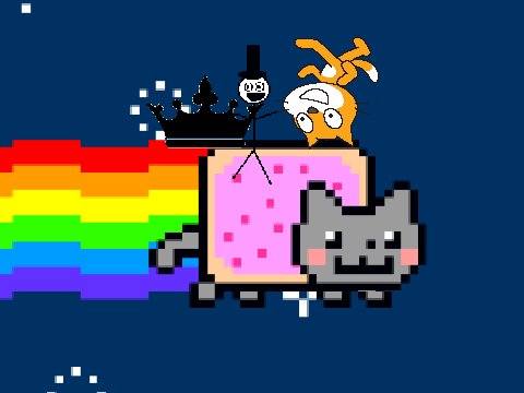 Add yourself riding the Nyan Cat remix remix