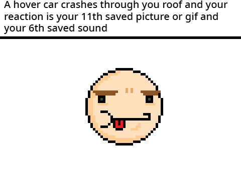 A hover car crashes through your roof... remix