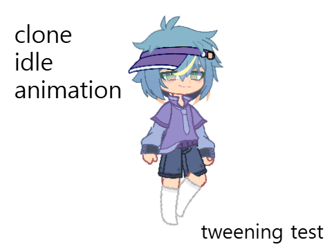 clone tweening || idle animation test