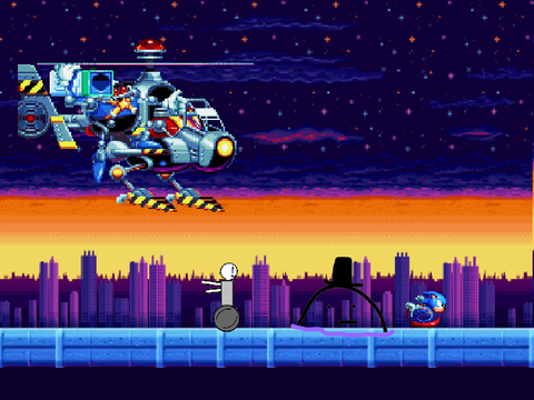 finiginian, chosen and pixel player running from the Heavy Gunner! remix