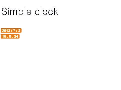 Simple clock