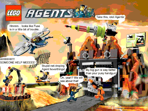 Funny Lego Agents Scene