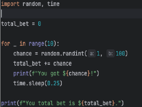simple python code