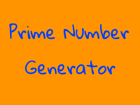Prime Number Generator