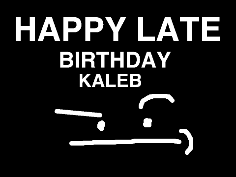 HAPPY LATE BIRTHDAY KALEB!