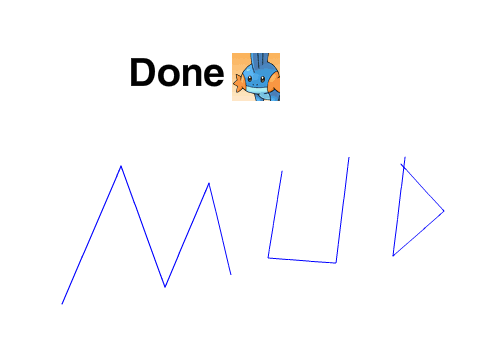Mudkip Writes his name