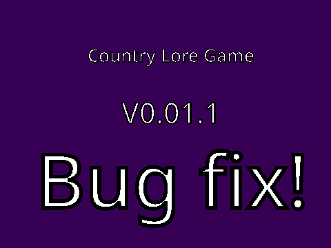 Country Lore Game v0.01.1