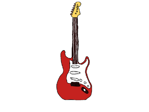 Sparkling Red fender Stradacaster