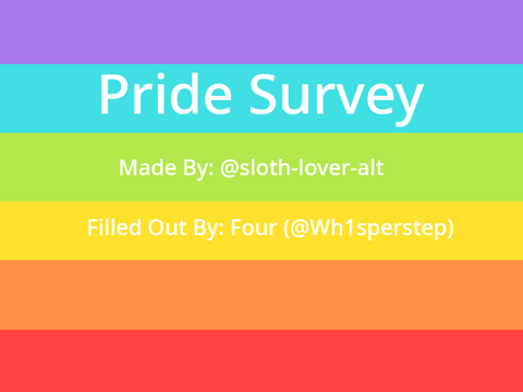 Pride Survey: Four's answers