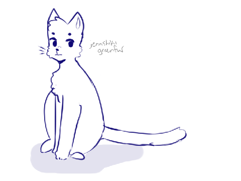 animation test (cat lickin paw)
