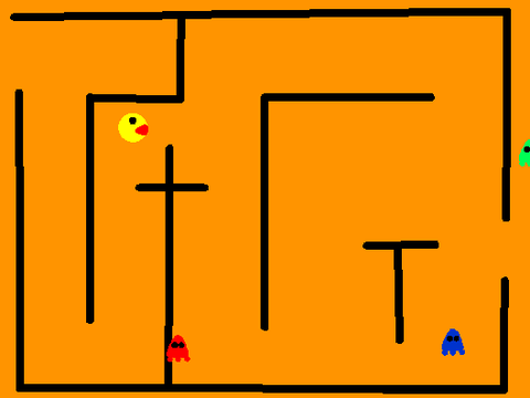 Pac-Man and the Three Gosts