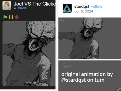 Credits to the original artists Traq stole from.