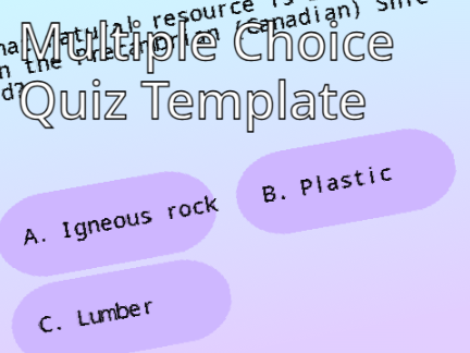 Multiple Choice Quiz template