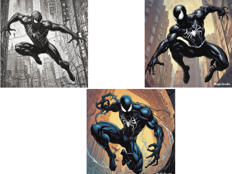 The 3 Spiderman With Symbiotes 