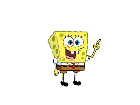 messing around with spongebob until he's a random mess of colors 