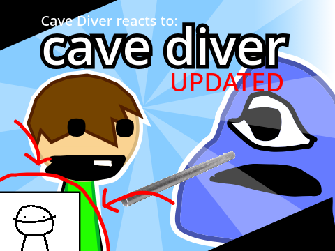 cave diver reacts to cave diver