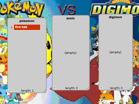 digimon vs pokemon vs sonic