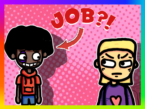 Player gets a job?! Part 1 (read desc.) #art #animations #all #stories