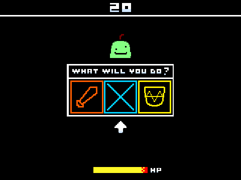 Battle against a tutorial enemy