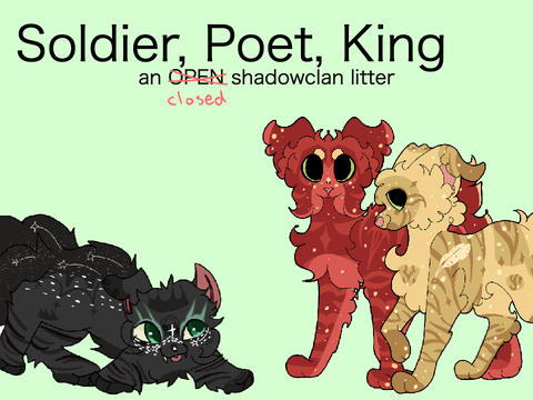 results .. soldier, poet, king - sc litter