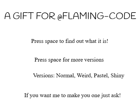 Gift for @Flaming-Code