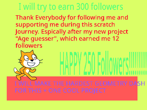 250 followers Update