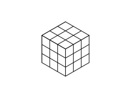3d Grid on a Cube