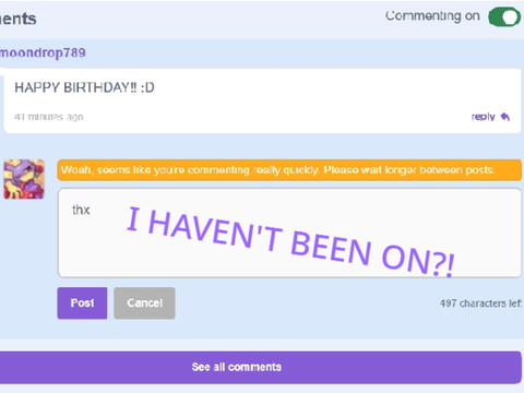 I HAVEN'T BEEN ON?!
