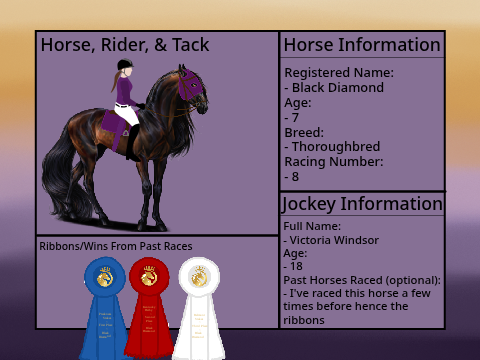 ✤ Winterwood Horse Race ✤ Entry