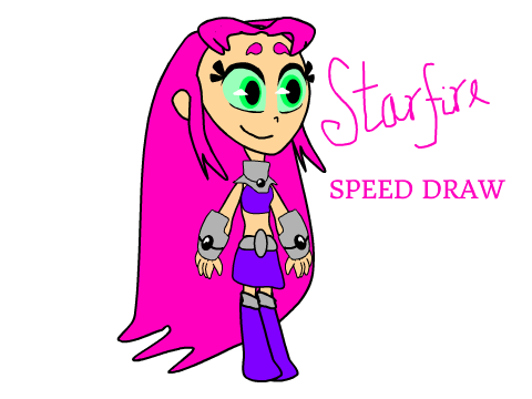 Starfire (from Teen Titans GO!) Speed draw