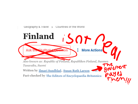 Finland isn't real  (Maroon_Cookie100)