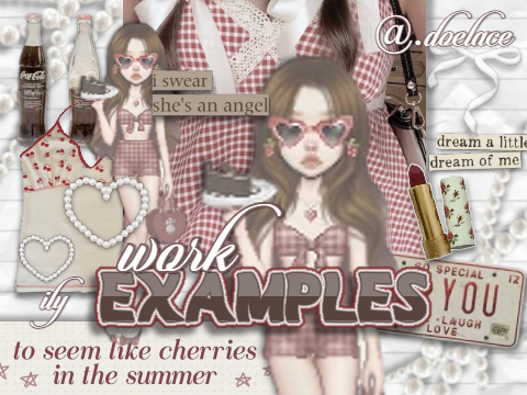 work   ᧔ꪫ examples