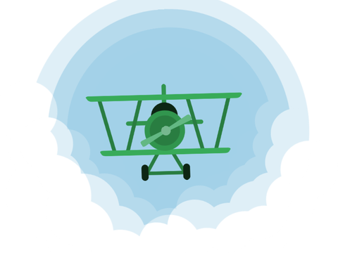 Biplane animated