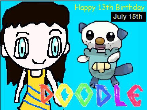 Happy 13th Birthday Doodle