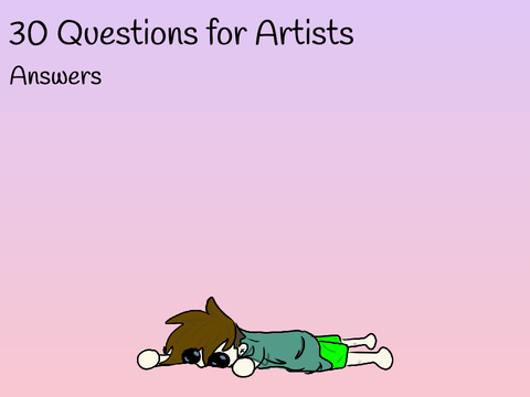 30 Questions for Artists! remix