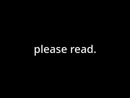 important announcement . . .