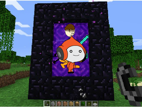 Add yourself going through the Nether Portal!