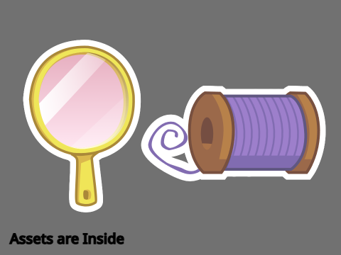 Mirror and Spool Asset Vector