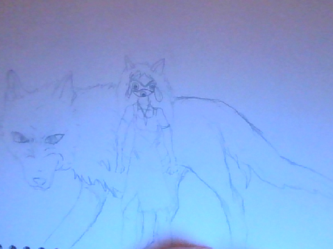 A drawing - Princess Mononoke 