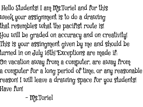 Undertale HighSchool--Assignment!