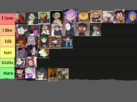 Rating TOH characters on how much I like them remix