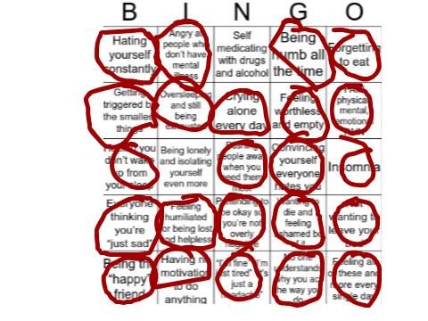 Depression Bingo remix x5 remix