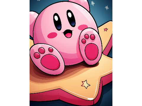 i challenged myself to make kirby in AI (adobe express)